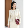 米思阳2025秋冬新款轻奢小香风圆领修身羊毛单排扣短外套女5162 商品缩略图3