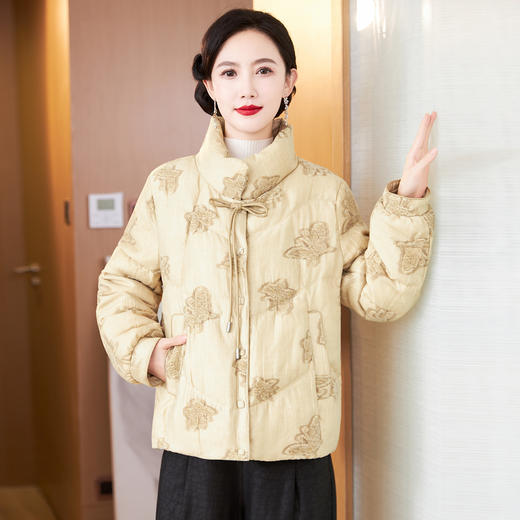 TC 621688妈妈装白鸭绒羽绒服时尚显瘦加厚保暖立领外套 商品图2