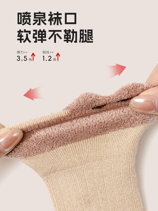 10A抗菌【蓄热温暖❗️袜口软弹不勒腿】宝宝袜子冬季新品毛圈加厚袜男女宝无骨卡通不勒腿儿童婴儿中筒袜。ja 商品图3