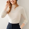 丁摩 羊绒衫女100%纯山羊绒衫女半高领秋冬款一线成衣针织打底毛衣5ZF-805 商品缩略图2