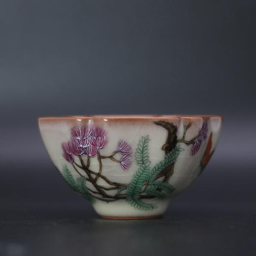 问鼎哥窑碎玉致巧款葵盏杯（岁岁合欢） 商品图0