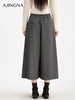 【商场同款】阿菁娜秋季新款星屑灰裙裤九分阔腿显瘦半松紧腰设立体剪裁修饰腿型A30Q110020 商品缩略图4