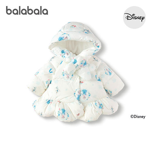 【迪士尼IPbalaOne】巴拉巴拉女童羽绒服艾莎连帽外套2025新冬装 商品图4