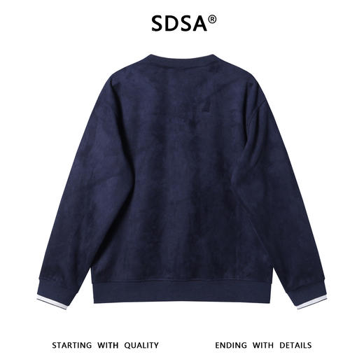 WT271SDSA秋冬新款痞帅男装休闲简约拼接撞色纽扣开衫假两件卫衣百搭 商品图5