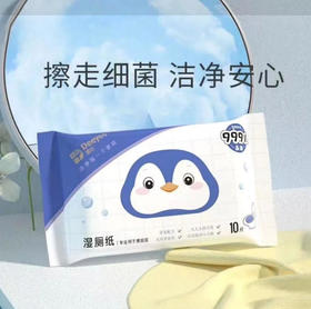 【湿厕纸】德佑天然草本99.9%杀菌湿厕纸湿厕巾便携装 10抽/包(新老包装随机）)
