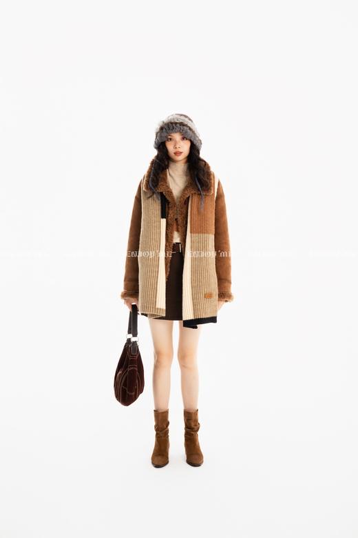 【门店同款】ENJOY冬季“游牧漫寻”翻领短款毛外套 167750196 商品图5