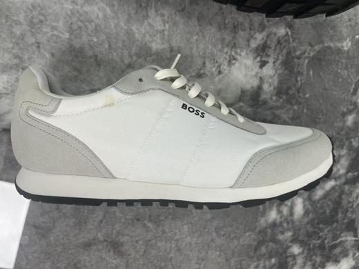 瑕疵HUGO BOSS/胡戈波士 男士绒面编织拼接小LOGO系带圆头休闲运动鞋 商品图2