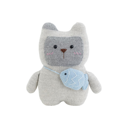 苏苏姐家猫咪抱枕玩偶手工DIY棒针钩针编织毛线团羊毛自制材料包 商品图4