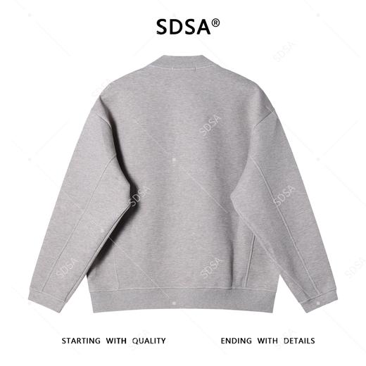 SDSA男士秋冬新款痞帅男装极简风纯色棒球领纽扣开衫卫衣百搭时尚 商品图5