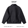 26176SDSA男士秋冬新款痞帅男装美式简约拼皮翻领设计夹克外套复古百搭 商品缩略图4