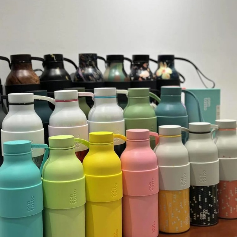 【享礼品袋+吸管+杯刷+精棉2片】Contatto 304不锈钢保温杯礼盒装 自用送礼 来自意大利的设计师品牌