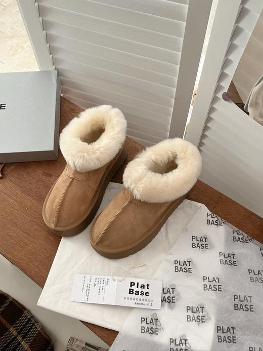 😍【PlatBase塔茨特真皮雪地靴】👍这么好看又百搭暖和的雪地靴谁能拒绝 🍭鞋底更轻更好穿了！是厚绒的！羊皮毛一体很保暖！！！💥去东北、哈尔滨随便穿~ 商品图3