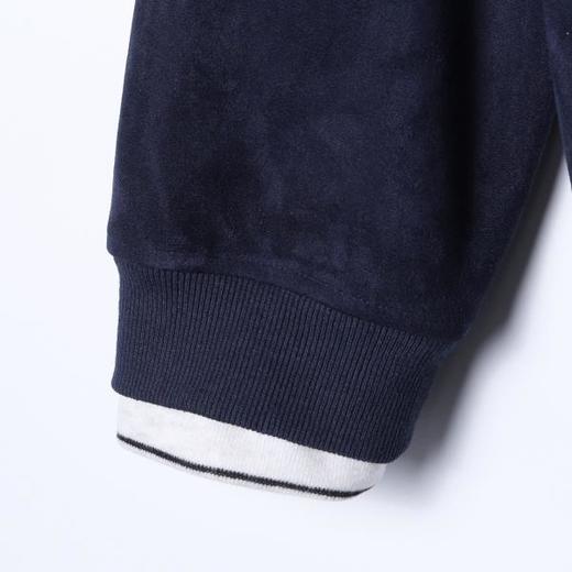 WT271SDSA秋冬新款痞帅男装休闲简约拼接撞色纽扣开衫假两件卫衣百搭 商品图4