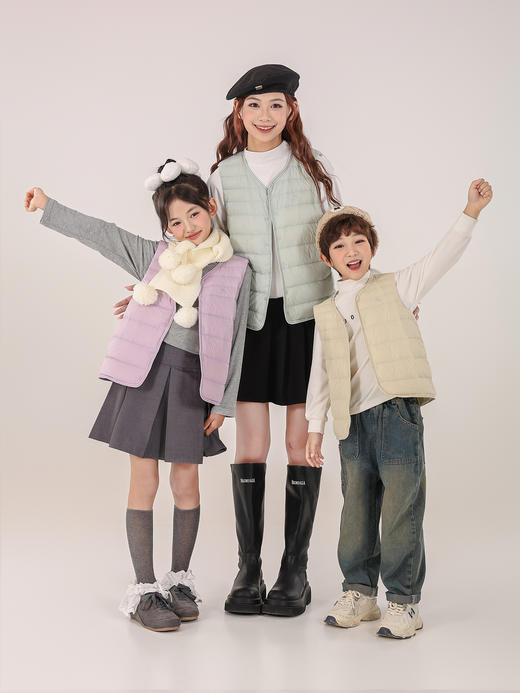 【YW】无忧购儿童亲子轻薄羽绒马甲90白鸭绒背心内胆（截单后3-5天发货) 商品图2