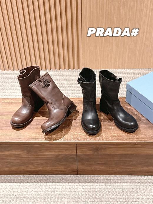 普拉达 秋冬新款粗跟骑士靴（DBG） 商品图2