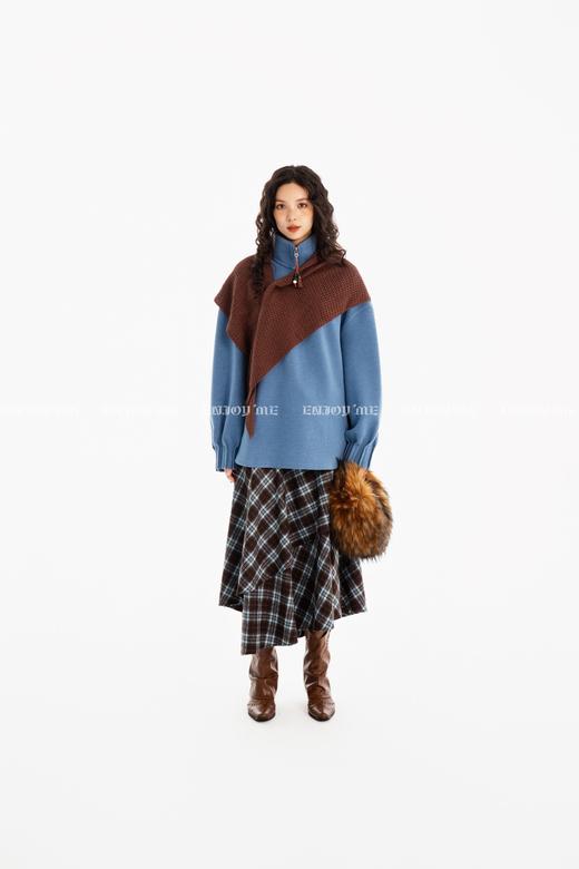 【门店同款】ENJOY冬季“游牧漫寻”披肩撞色上衣 167694729 商品图6