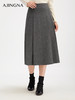 【商场同款】阿菁娜秋季新款新中式半裙星屑灰弹力编织面料前身叠褶设计A30Q113008 商品缩略图3