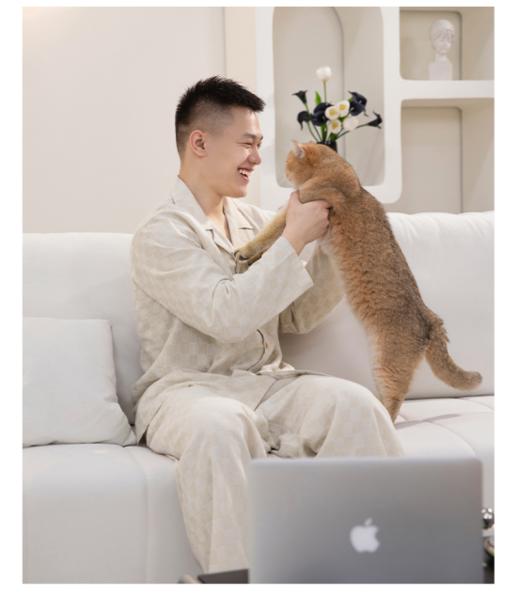 👏 【格调家·巴洛克风长袖情侣款家居服套装】 松弛作家的睡衣，温润不燥 🥳软过羊绒🐑的棉双层纱，全网纱布类鼻祖👴最高品质尘埃价❣️可货比100家亲身感受‼️ 商品图8