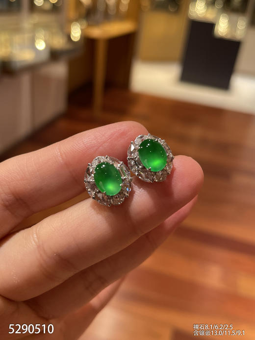5290510，蛋面耳钉。具体价格微信咨询 商品图2