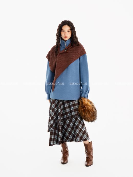 【门店同款】ENJOY冬季“游牧漫寻”不规则下摆格子半裙 167446899 商品图4