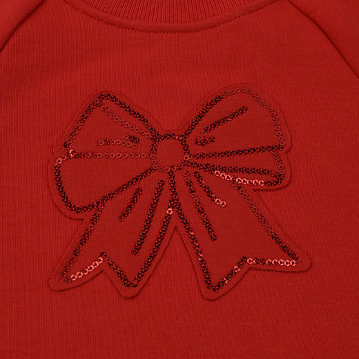 棉果果冬季新品新年款女童中国红喜庆节日氛围空气层中国风连衣裙M522700425770 商品图2