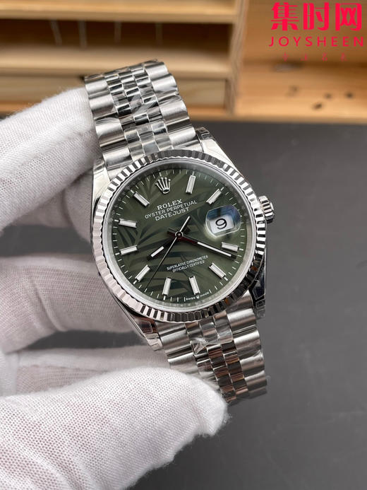 劳力士 VS日志36系列 棕榈叶绿盘36mm 男士腕表 3235机 五珠带 表径36mm 小手腕福音 商品图1