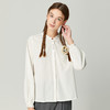 Famecoco范可儿优雅花边长袖白衬衫天丝仙女上衣超仙F225BH009 商品缩略图0