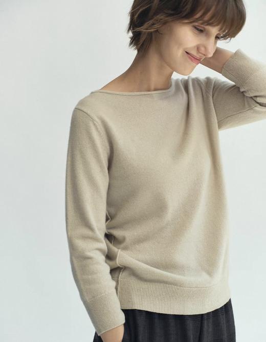 JAI 25AW 墨石灰/深灰蓝/鸽灰色意大利羊绒九分袖毛衣 商品图12