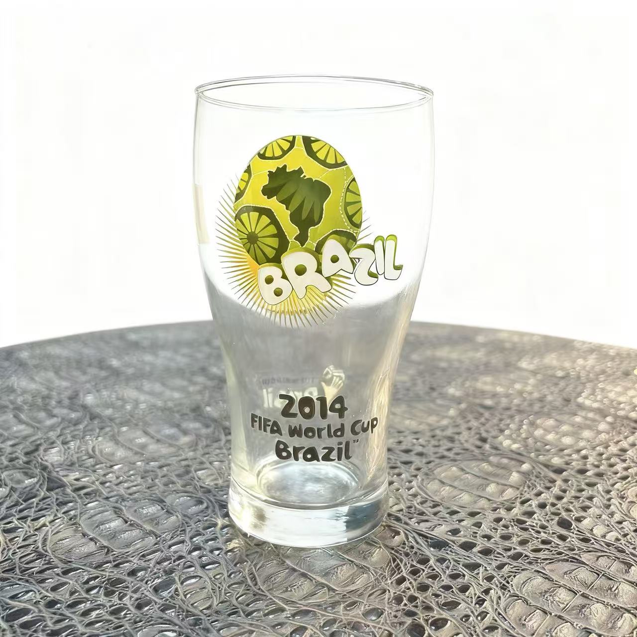 【纪念收藏版】2014巴西世界杯啤酒杯 玻璃杯2号