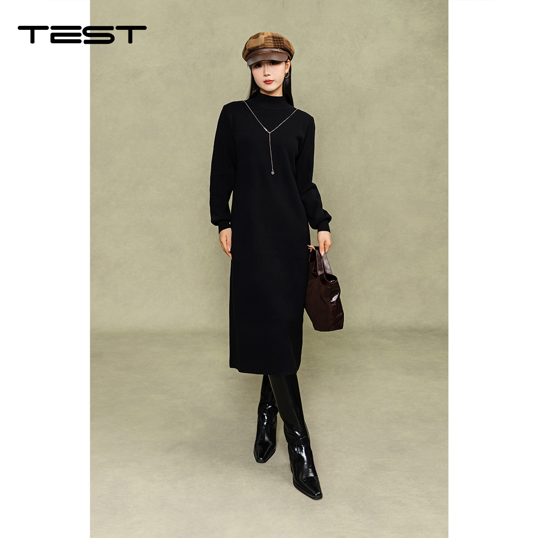 冬上新韩版气质修身加厚保暖显瘦打底裙4254017