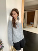 【YW】无忧购连帽毛领羊驼针织衫外套女秋冬款简约休闲开衫66179（截单后3-5天发货） 商品缩略图5