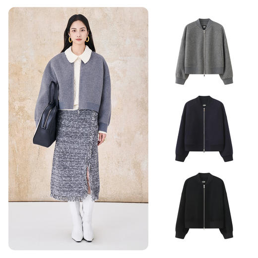 【市野织间】女士双面呢夹克外套 商品图0