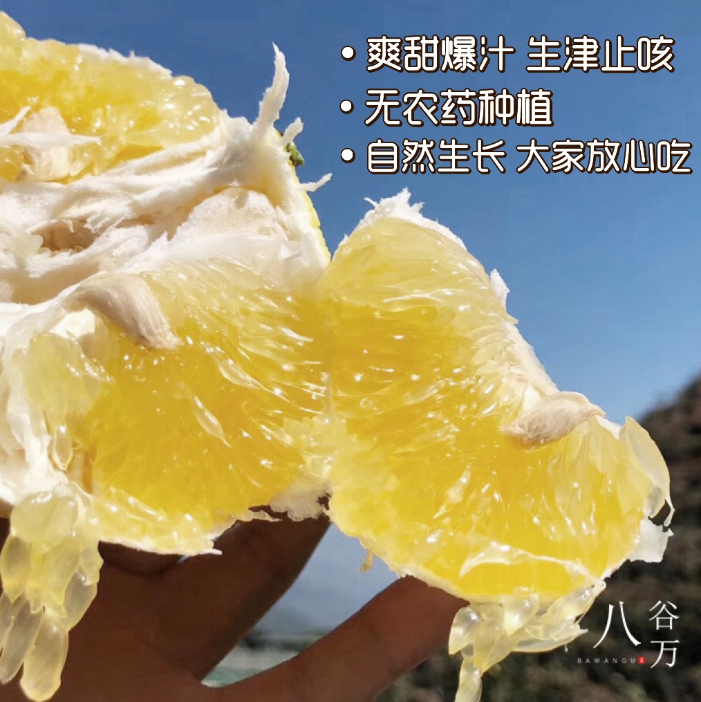 【葡萄柚】手剥爆汁的葡萄柚，晶莹的果肉蓄满了汁水，柔嫩的入口即化，滋味清甜，只为口感佳的时候上架，乍一看像橙子，却颗粒分明，散发着柚子幽香~