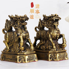 黄铜麒麟摆件