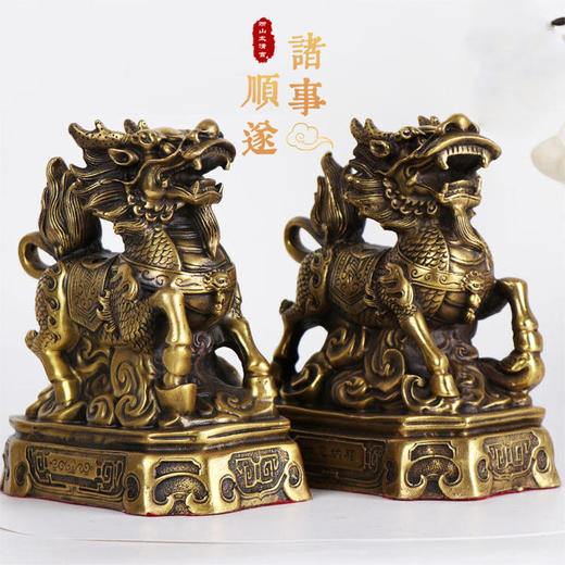 黄铜麒麟摆件 商品图0