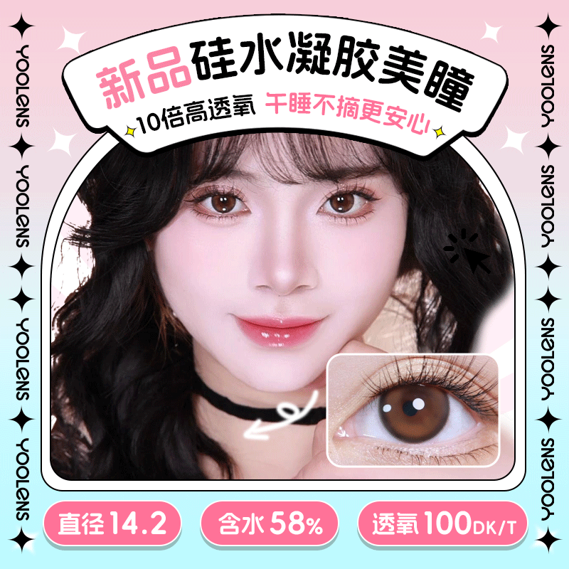 YSR03硅水凝胶日抛10片装棕色