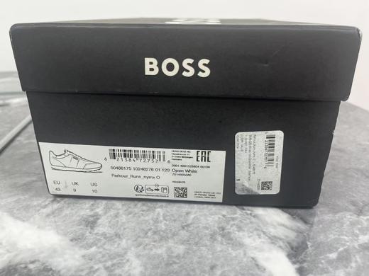 瑕疵HUGO BOSS/胡戈波士 男士绒面编织拼接小LOGO系带圆头休闲运动鞋 商品图3