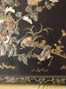 独角鹿西洋古董20世纪中国出品富贵花鸟主题木胎黑漆描金百宝嵌挂屏一对 商品缩略图7