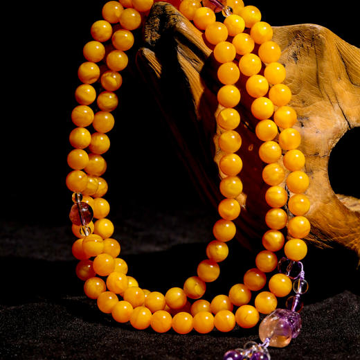 天然妖花蜜蜡手串项链男女款 满蜜文玩珠子 商品图3