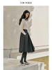 ForPoem 25/FW 原创设计羊毛混纺中高腰显瘦中长A字抽褶百褶半身裙 商品缩略图4