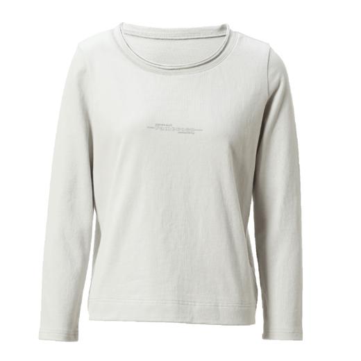 Famecoco范可儿全棉正肩长袖t恤女秋季字母印花长袖打底套头上衣DAB6BB004 商品图1