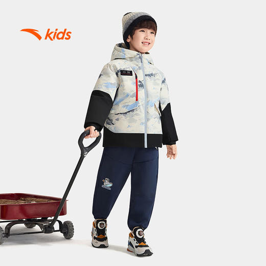 安踏儿童羽绒服男小童25冬舒适保暖中国冰雪羽绒服352549920S 商品图6