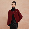 QH904斯尔丽2025新款双面呢手感滑爽软糯小香风异形扣时尚短款羊毛大衣 商品缩略图5