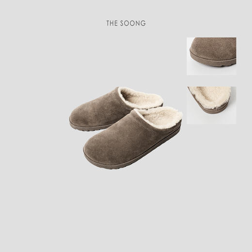 THESOONG"毛毛博肯鞋"牛反绒羊毛内里百搭包头HWXZ8012 商品图2