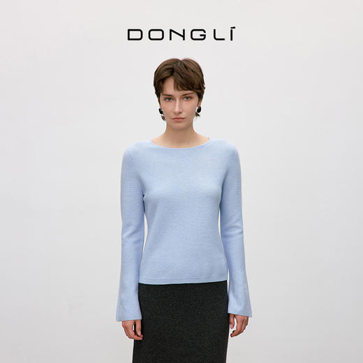 东黎 • 你本珍贵 山羊绒女士秋季圆领珍珠扣套衫 5377 商品图4