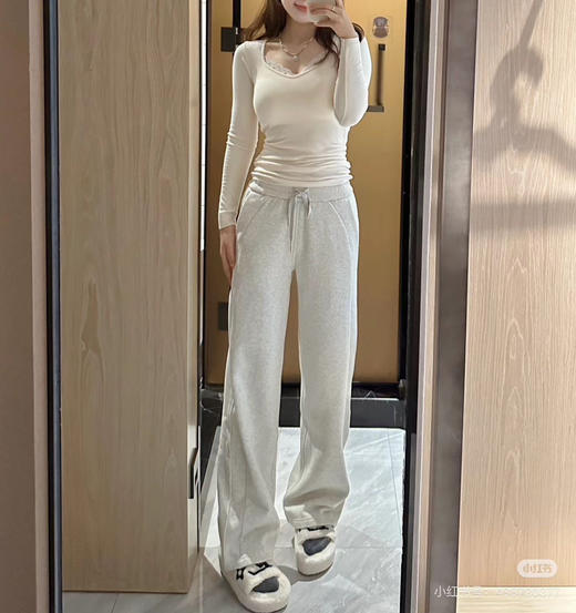 性价比款加绒加厚阔腿裤102703 商品图4