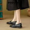 超软皮黑色山茶花乐福鞋2025年春秋季新款英伦风一脚蹬厚底单鞋女 商品缩略图3