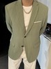 男士春夏季修身单排单扣纯色亚麻混纺西装新休闲西服（有瑕疵版本，介意勿拍） 商品缩略图8