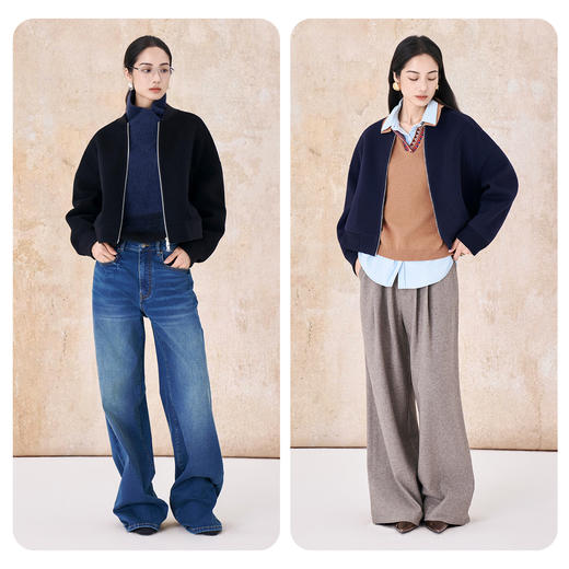 【市野织间】女士双面呢夹克外套 商品图1