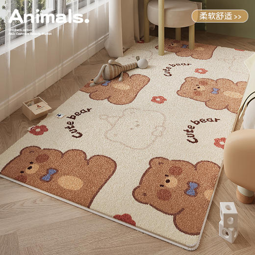 慢说仿羊绒飘窗垫 简约卧室床边毯  毛绒四季通用阳台地毯榻榻米加厚坐垫【双11家居生活福利专场】 商品图2